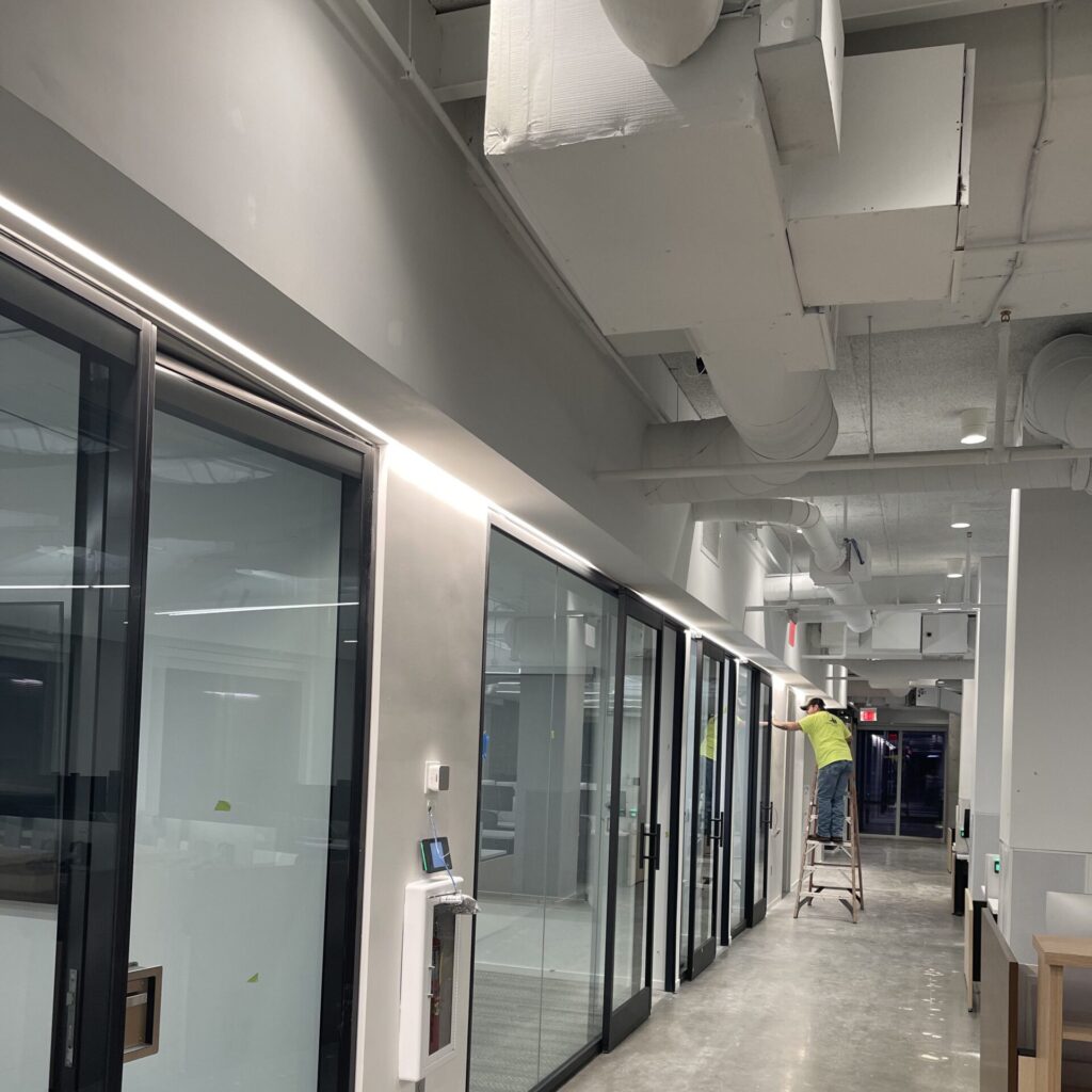 Continuous Soffit With Glass